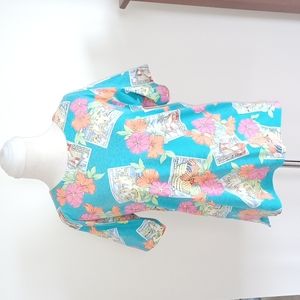 ☀️LizSport Petite Tropical Print Tee